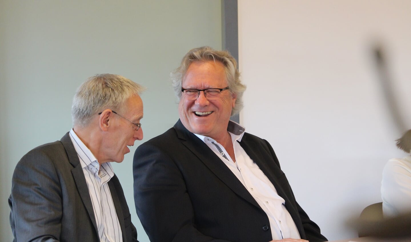 Oud wethouder Michel Lepoutre en wethouder André Springveld (2019).