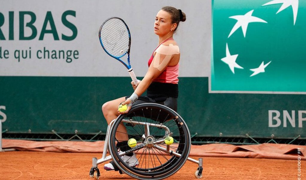 Marjolein Buis op Roland Garros.