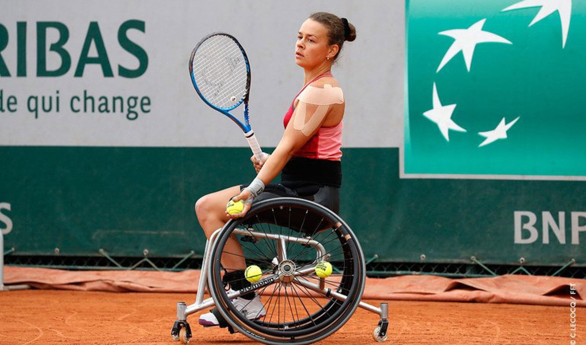Marjolein Buis op Roland Garros.