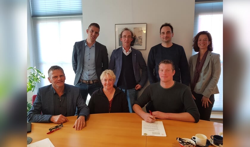 Het moment van ondertekening.