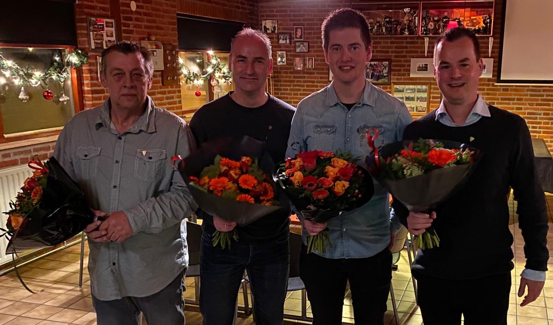 Hans Sengers, Robert van Antwerpen, Thom Driessen en Wim Ebben