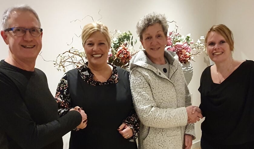 v.l.n.r. Aart van Gelderen, Renate Baas- van Eck, Antoinette Verkerk en Ester Taman- van Beem