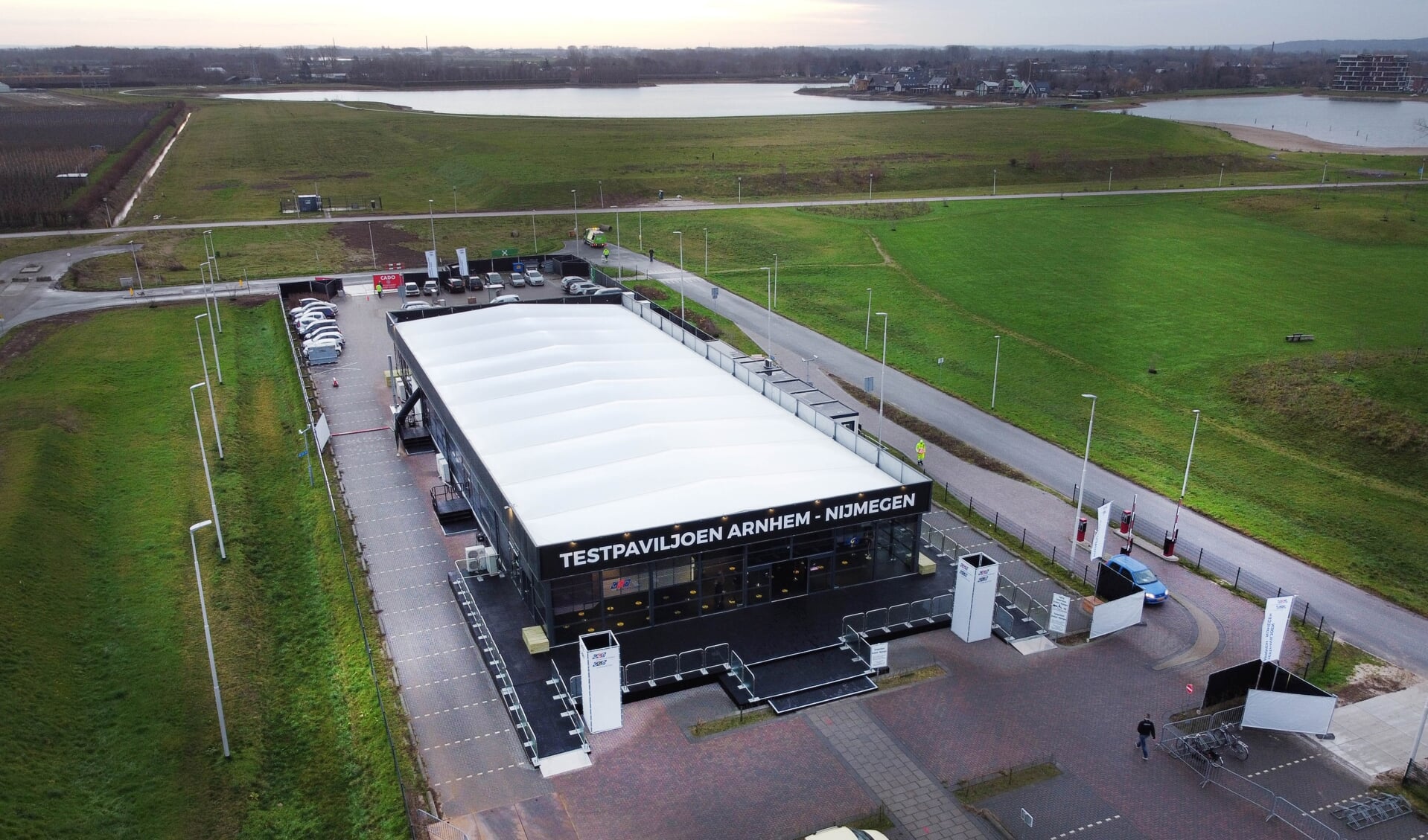 Het testpaviljoen Arnhem-Nijmegen.