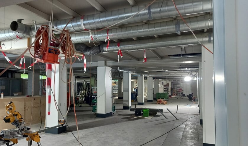 Verbouwing van supermarkt Plus Lenssen in Druten.