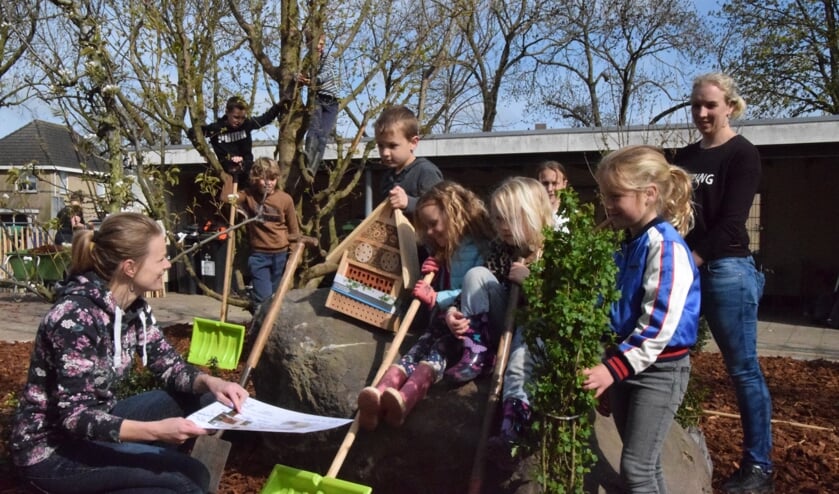 <p>Schoolplein De Tweestroom in het groen gestoken.</p>