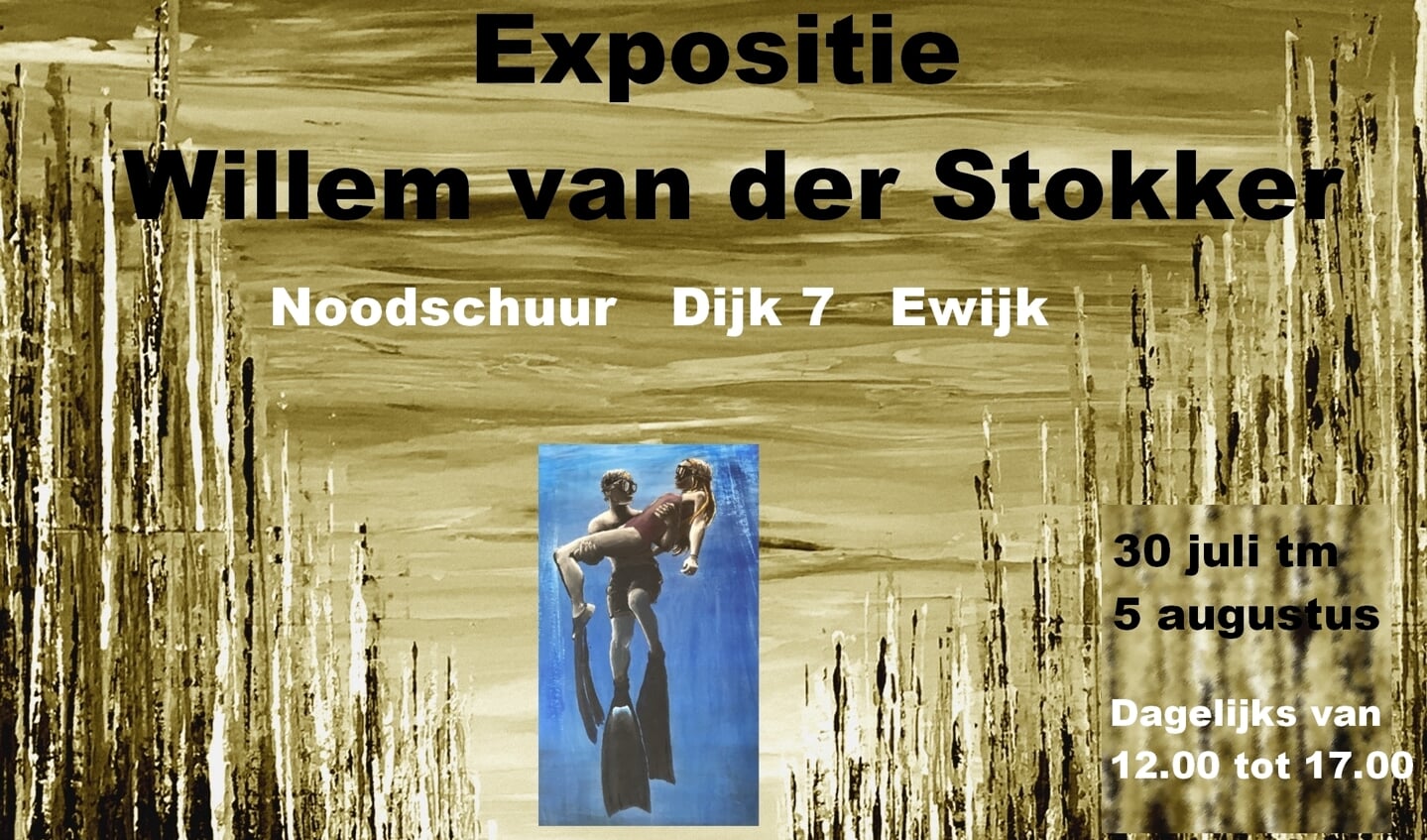 Willem van der Stokker zal zijn werken ter expositie stellen in de Noodschuur te Ewijk