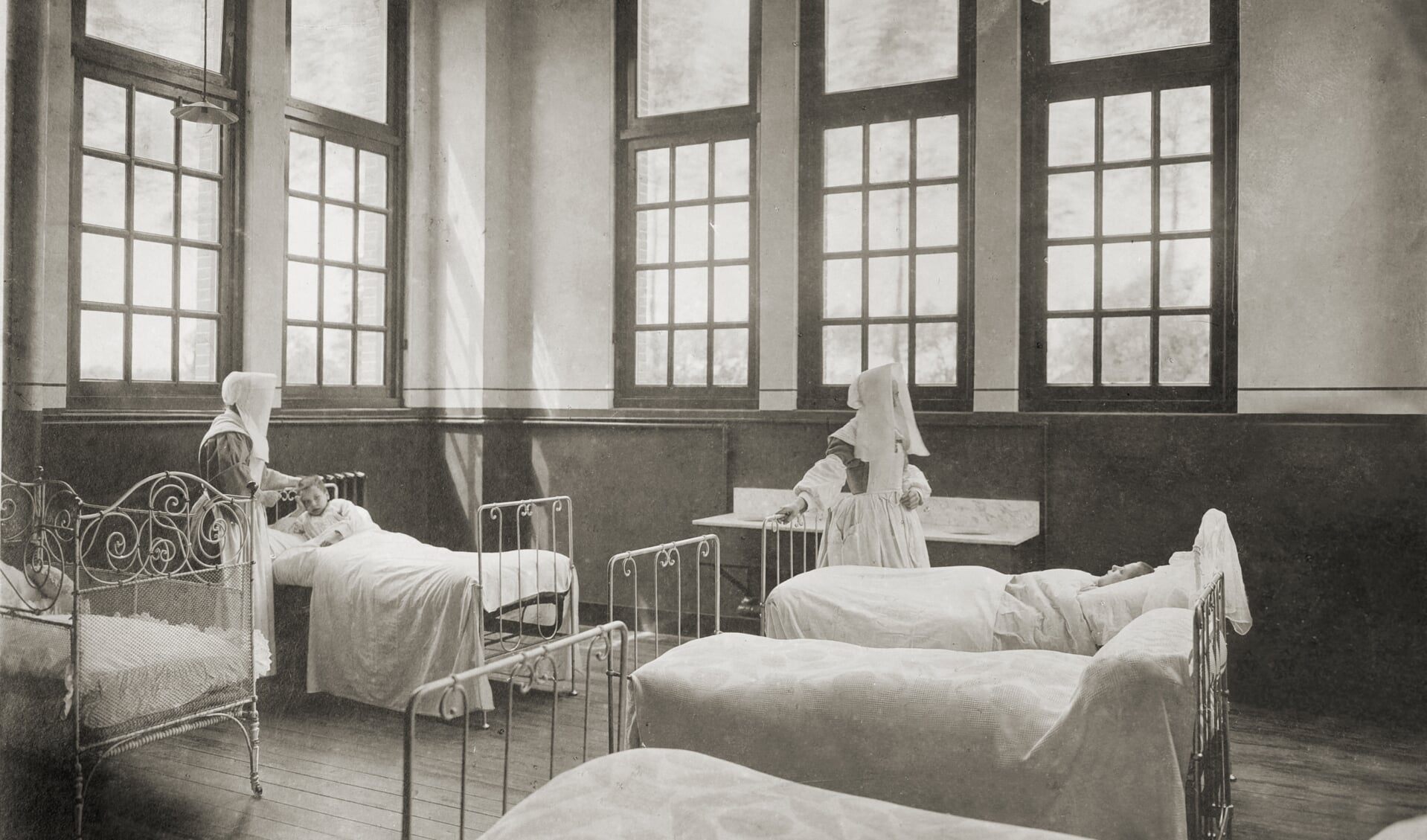 Foto slaapzaal, die ook gebruikt wordt in de maquette van Boldershof.