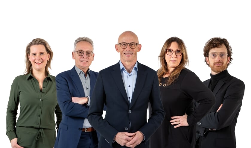 Marrie van Rijn, Ben van Ooijen, Gérard de Wildt, Nadine Huntink en Paul Groenen