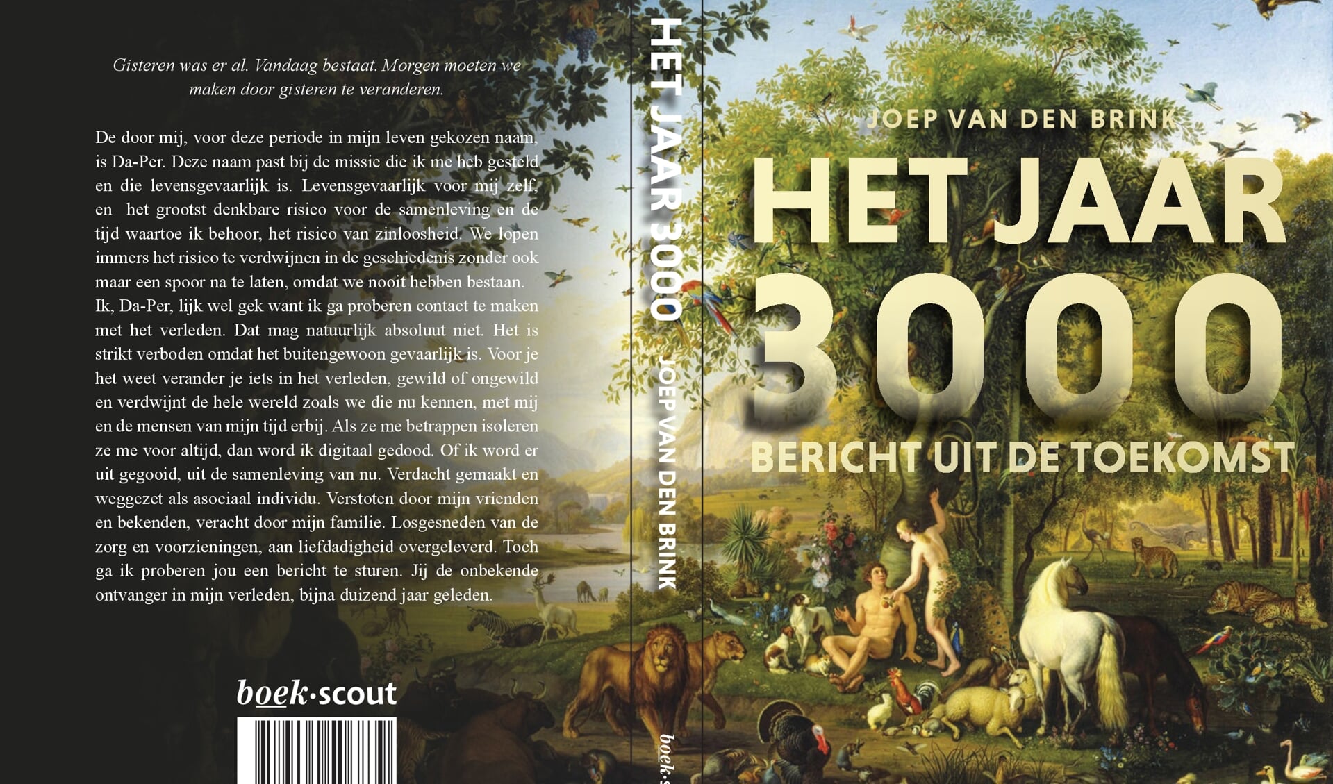De omslag van Het jaar 3000, bericht uit de Toekomst, van Joep van den Brink