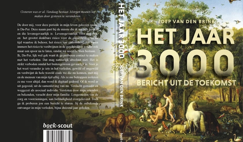 De omslag van Het jaar 3000, bericht uit de Toekomst, van Joep van den Brink  