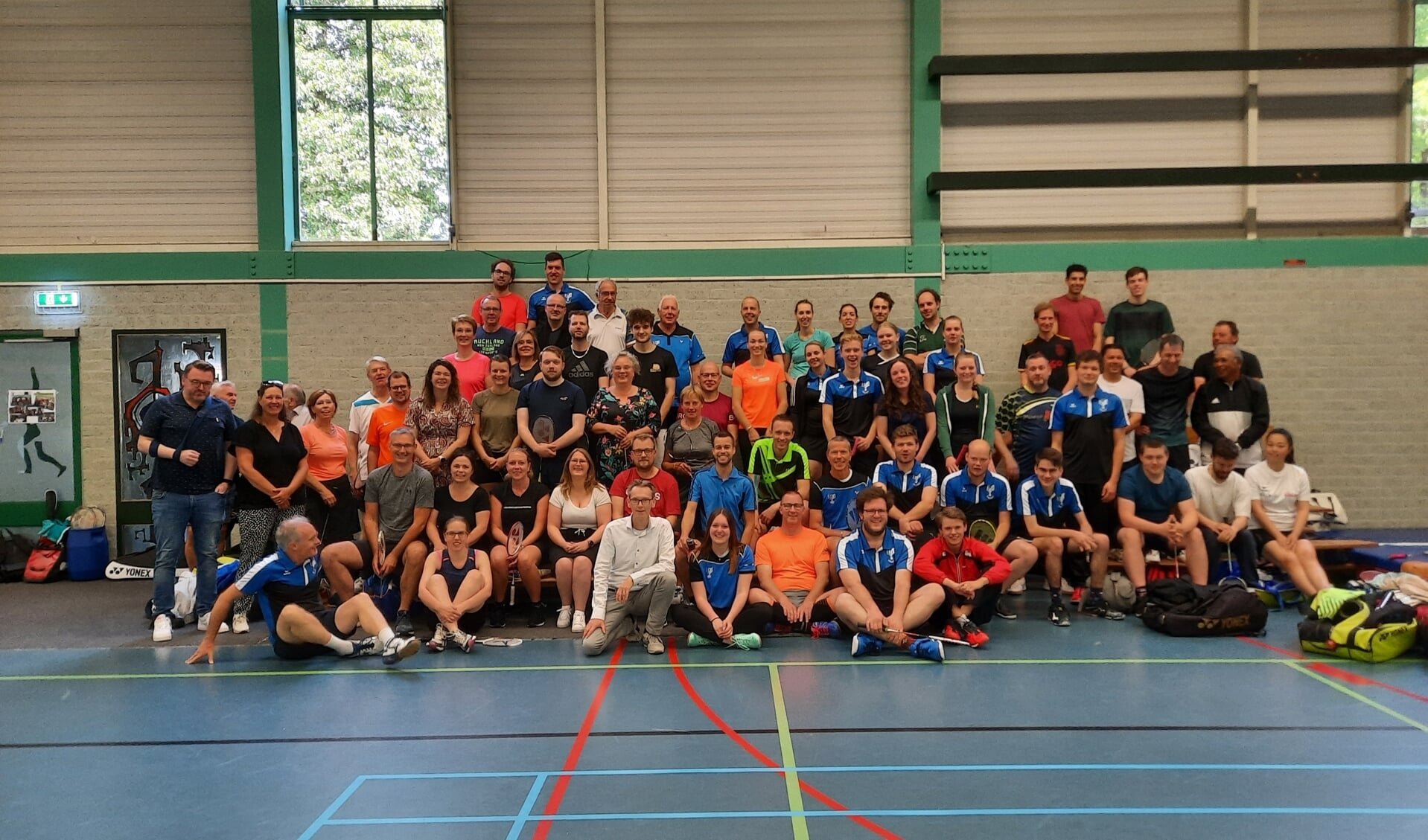Leden en oud-leden van Badmintonclub Druten.