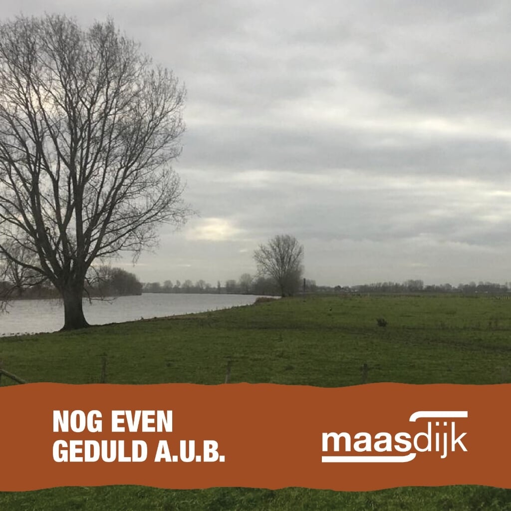 De uiterwaarden langs de Maas blijven leeg op 27 december