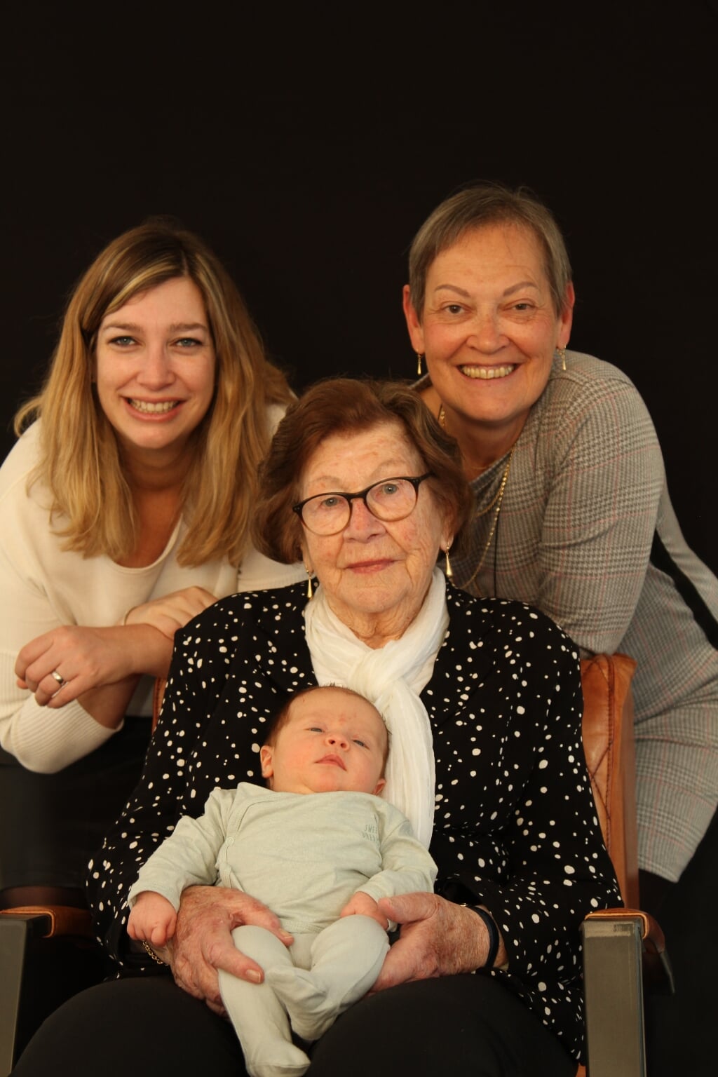 Vier generaties familie Adams.