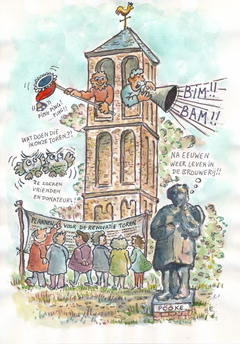 Cartoon de Oude Toren Puiflijk