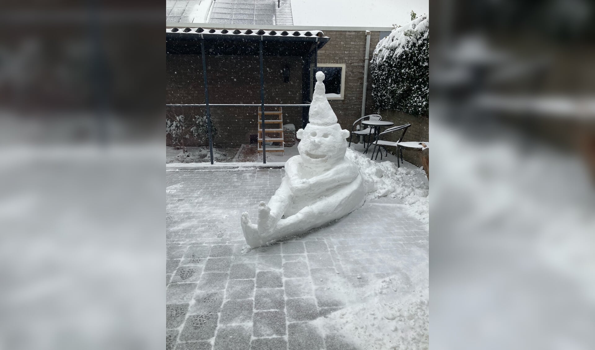 Een heel bijzondere sneeuwpop!