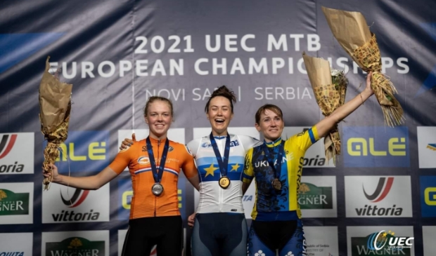 <p>Fem van Empel pakt zilver op EK MTB.</p>