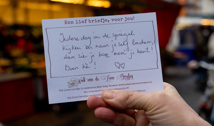 Lievebriefjesactie op de Markt