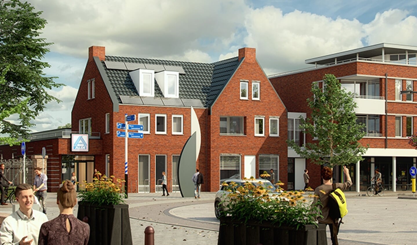 Het nieuw te bouwen pand van ALDI. Foto's: ALDI Vastgoed B.V. / Woudstra architecten