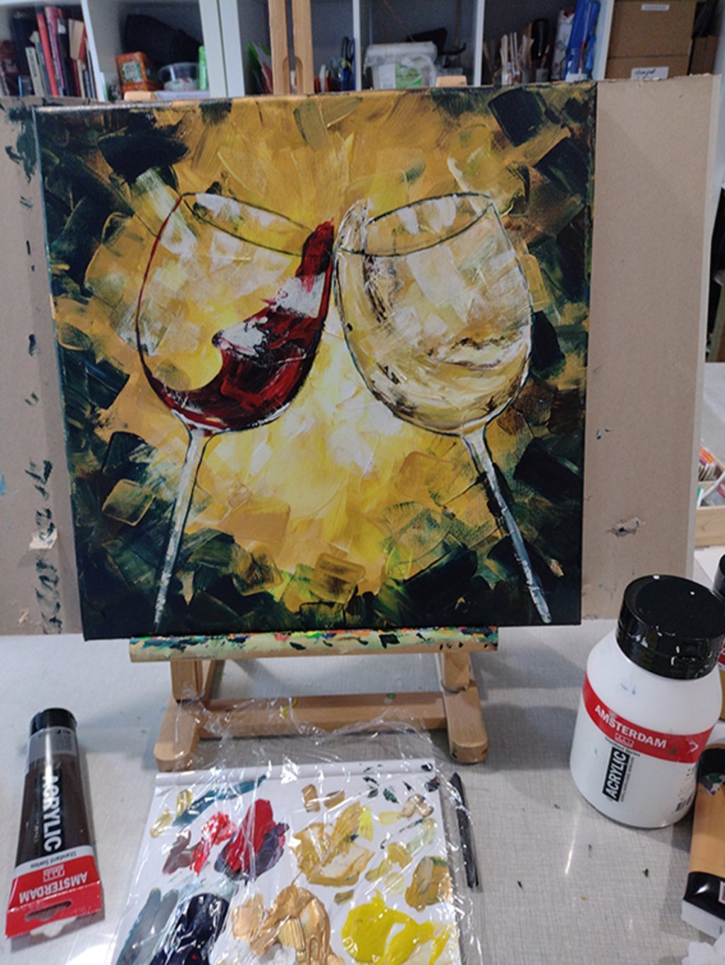 Art en Wine schilderworkshop