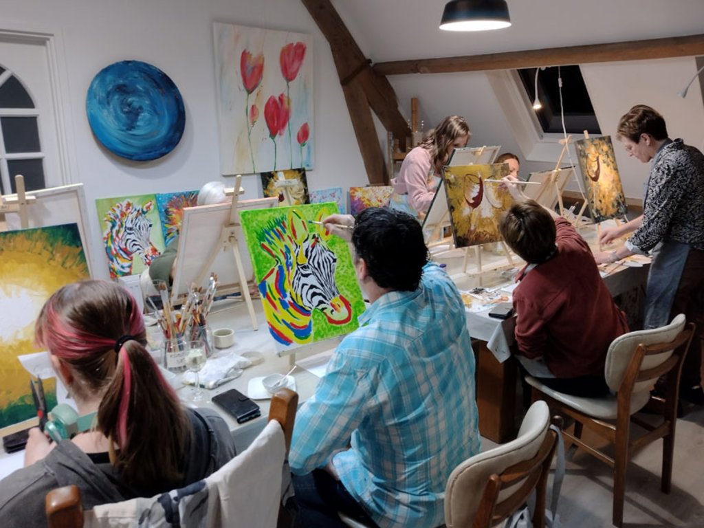 Art en Wine schilderworkshop