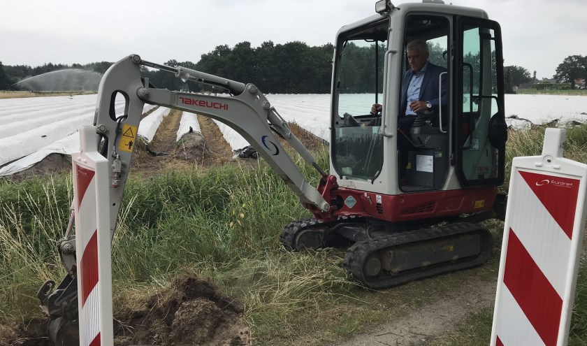 Wethouder Kuppens aan het werk