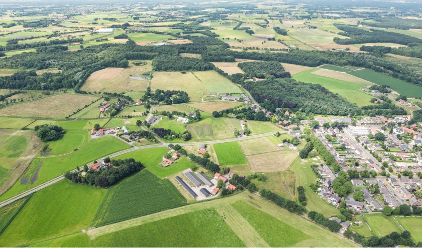 Luchtfoto met zicht op de Krang (Swartbroek, Weert), foto: Erwin Christis