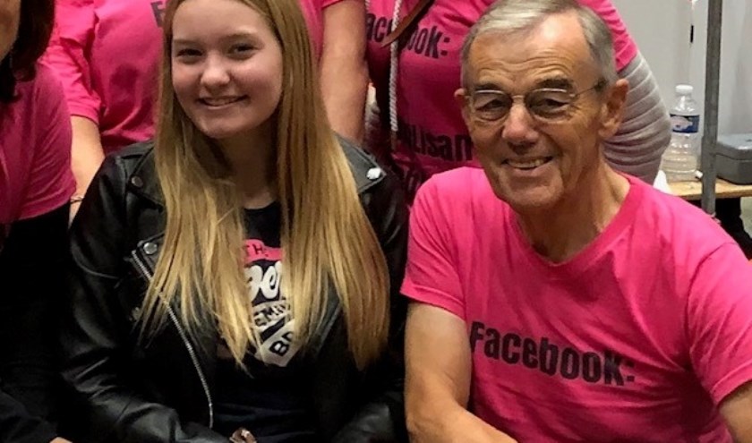Michel Naninck met kleindochter Lisan
