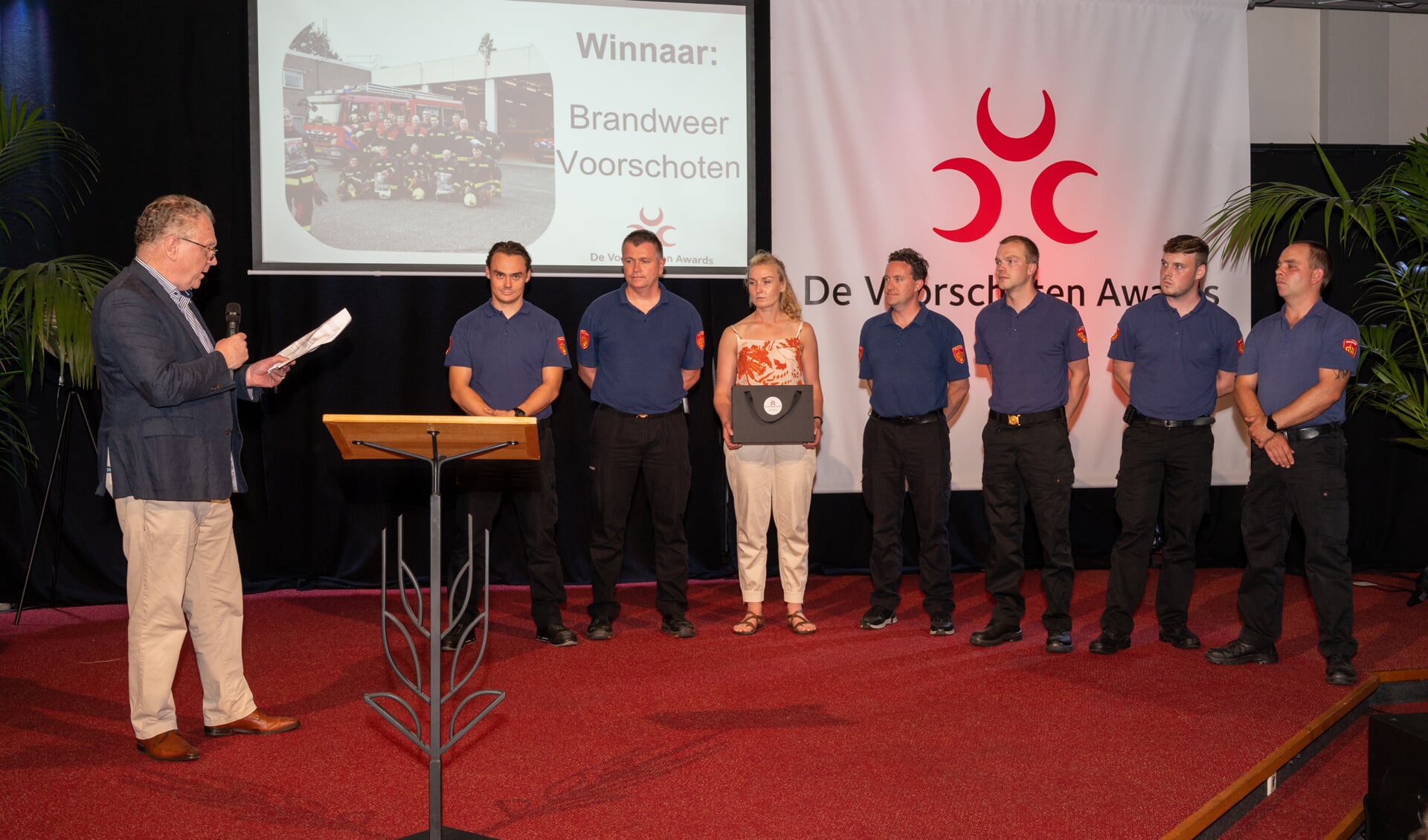 Winnaar bij de Voorschoten Awards: de Vrijwillige Brandweer. Foto: Nelleke de Vries.