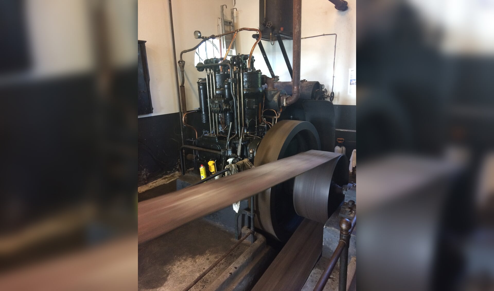De dieselmotor in het gemaal De Vereeniging te Voorschoten.