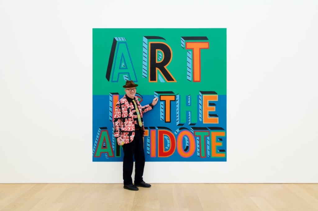 Bob Brill, de kunstenaar die de naam van de tentoonstelling ‘Art is the antidote’ een gezicht geeft. Foto: Antoine van Kaam