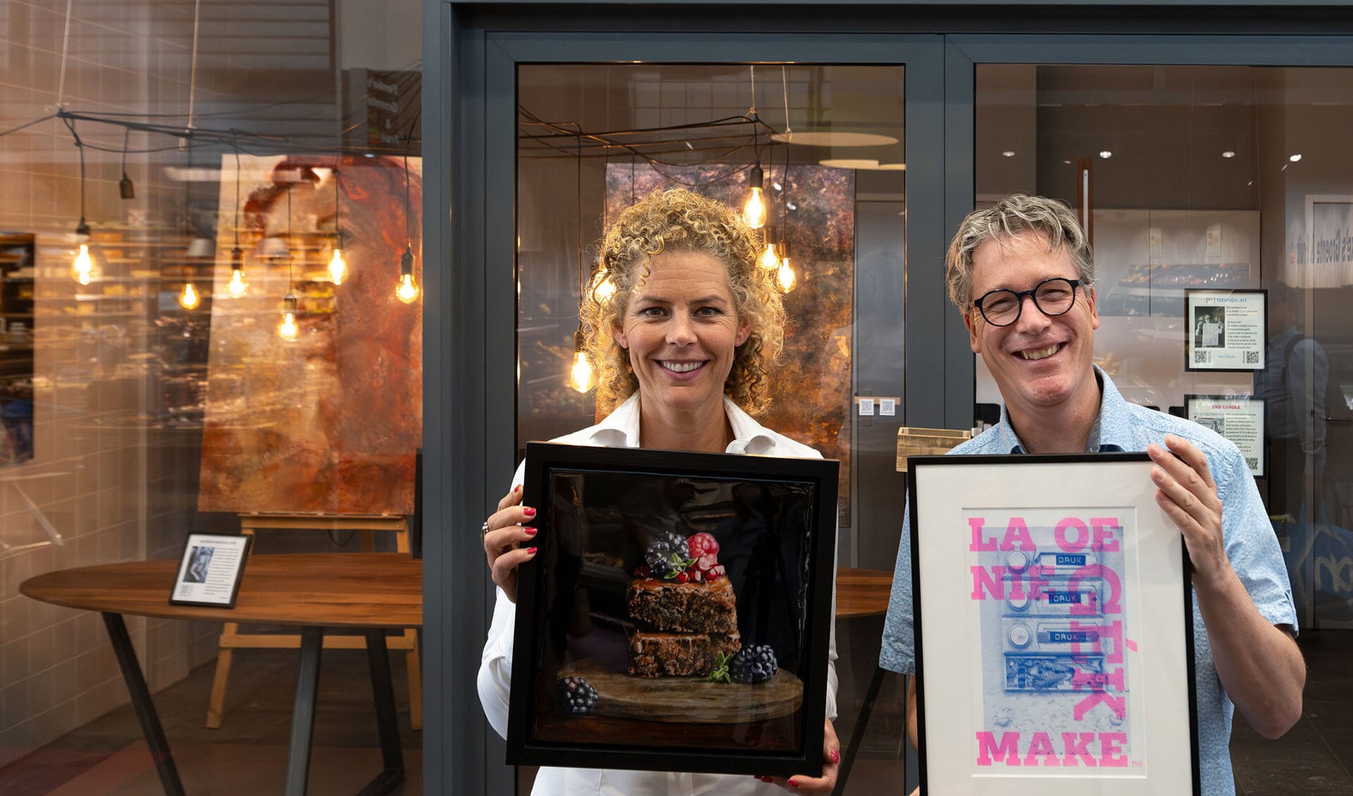 Etalage-expositie in Rosmalen.