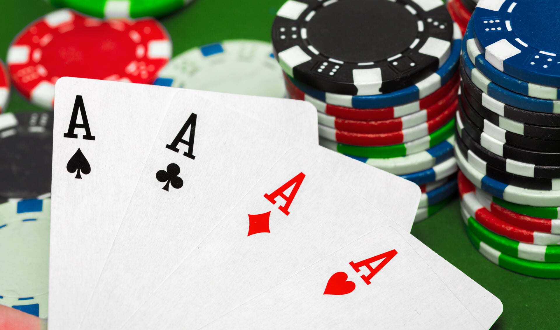 poker chips on the table