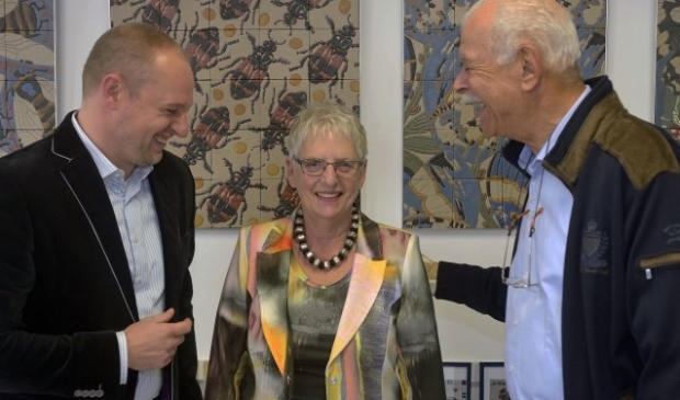 Wethouder Dennis Gudden (links), Frouwien Soenveld en Piet Bolwerk. Foto: Jaap Mons