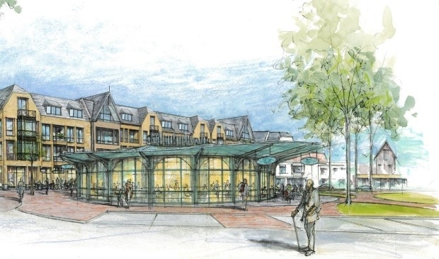 De impressie van het toekomstige Vinkenplein, zoals in oktober 2015 gepresenteerd.