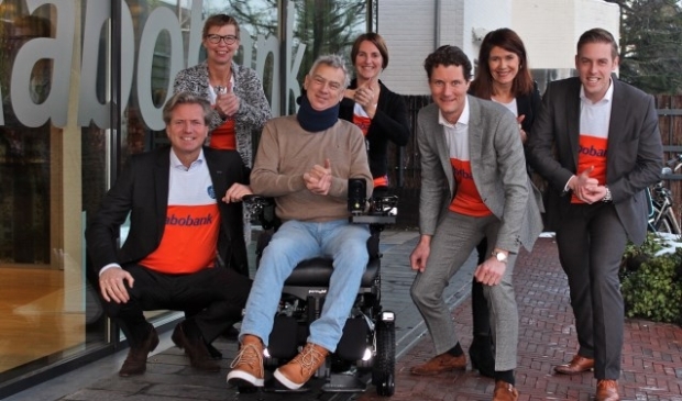Het deelnemende Raboteam vlnr: Migchel Dirksen, Helene van der Werve, Vincent Cornelissen, Christian Visser, Suzan Ott, Nelly Oelderik en Karel Boonzaaijer.