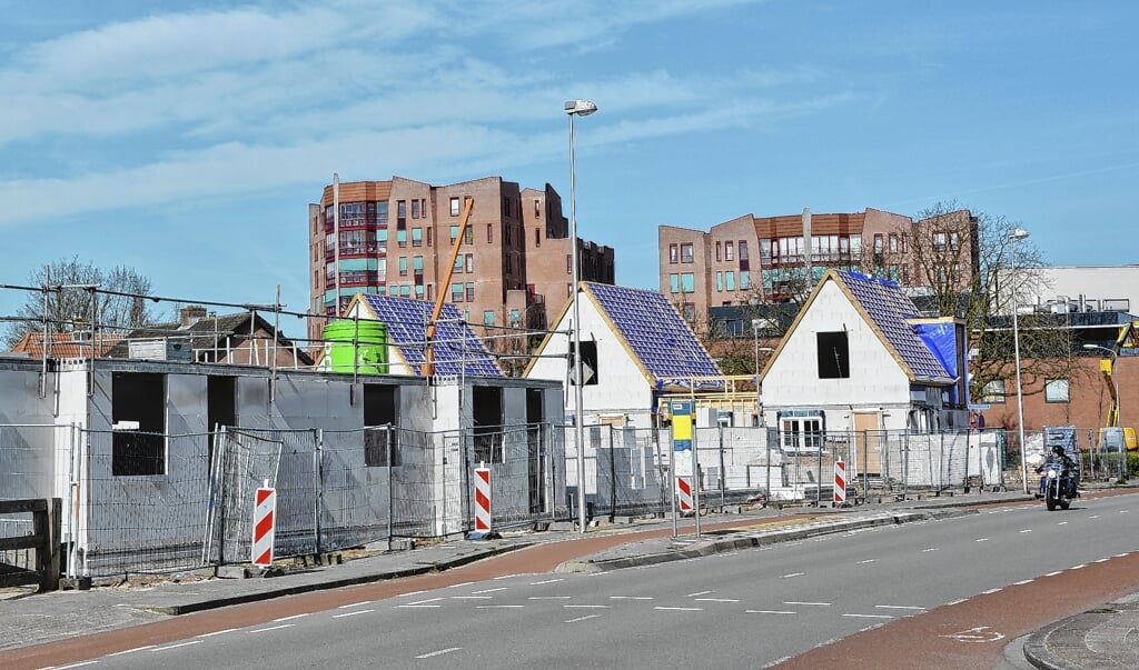 Nieuwbouwwoningen in aanbouw aan het Jonkershof in Barneveld.