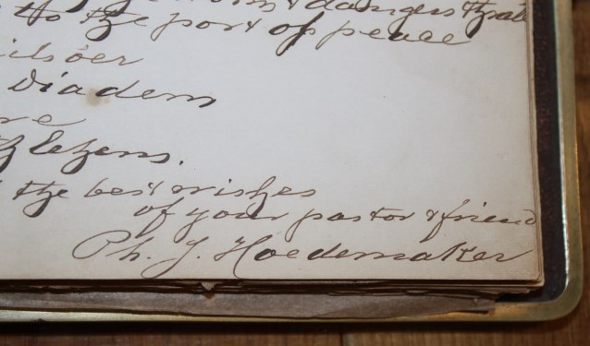 De ondertekening van Hoedemaker gedateerd op 10 januari 1873. Hij schrijft over de 'Ster van Bethlehem'. 