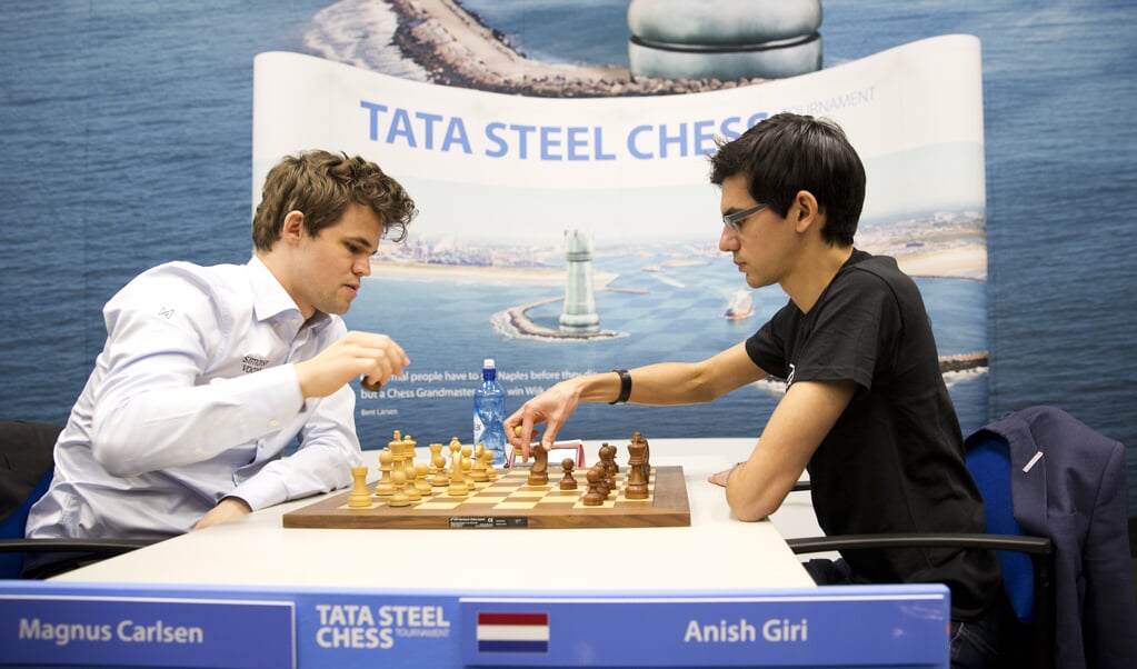 De tie-break tussen Carlsen en Giri.