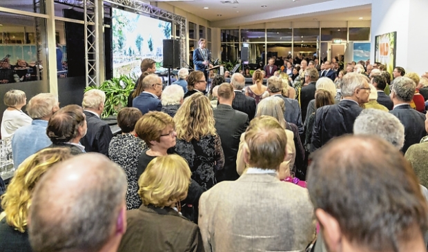 Grote drukte tijdens de nieuwjaarsreceptie 2018 op het gemeentehuis in Ede.