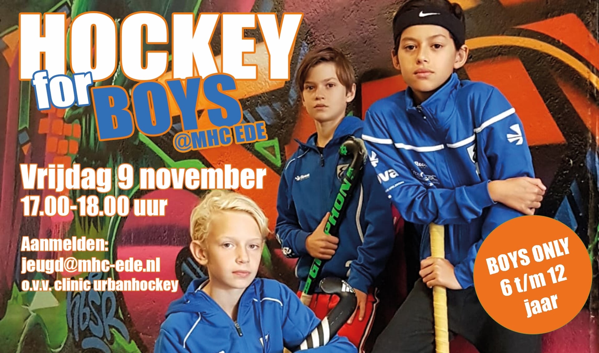 Hockey for boys, kom jij ook?