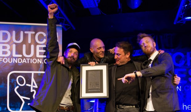 The Dynamite Blues Band is blij met de winst in de Dutch Blues Challenge.