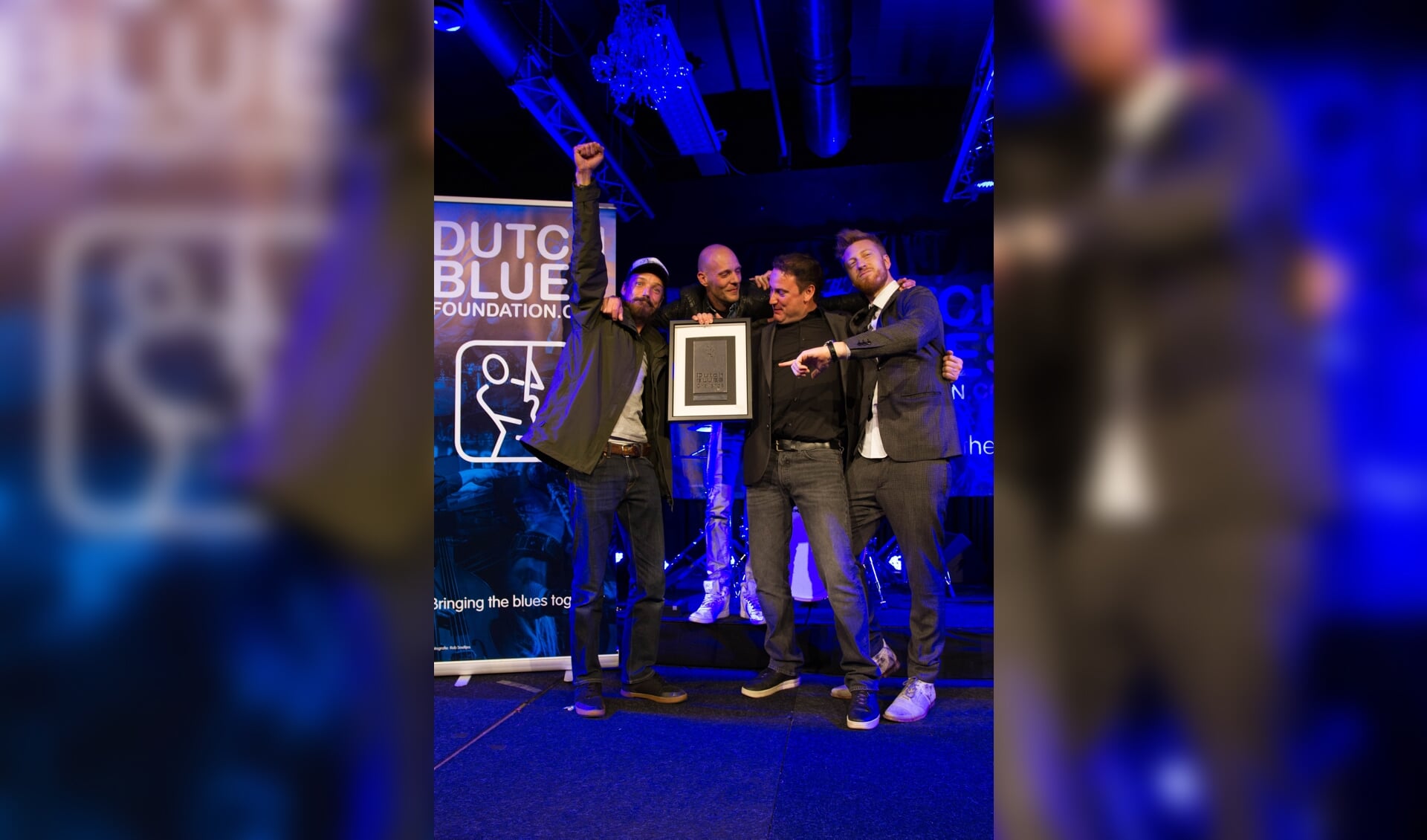 The Dynamite Blues Band is blij met de winst in de Dutch Blues Challenge.