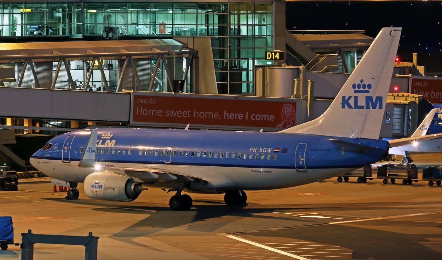 Bij de KLM blijft de Europese vloot 's nachts aan de grond.