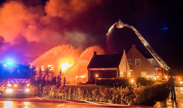 Veel rookgassen en roetdeeltjes kwamen bij de brand vrij
