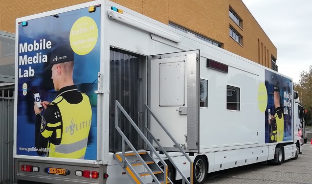 Het Mobile Media Lab waarin leerlingen van het OMNIA College les kregen