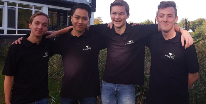 vlnr: Marijn, Adrian, Jorik en William
