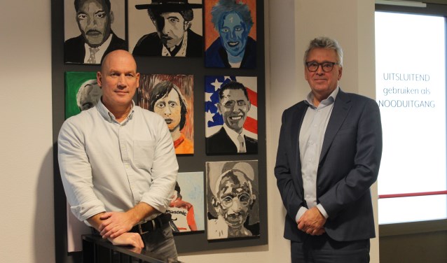 Gert Broekhuizen (links) en Gerrit-Jan Weiler van Voilà (verschillend onderwijs in Leusden Achterveld). ,,Je moet een leerkracht niet zijn autonomie afpakken.''