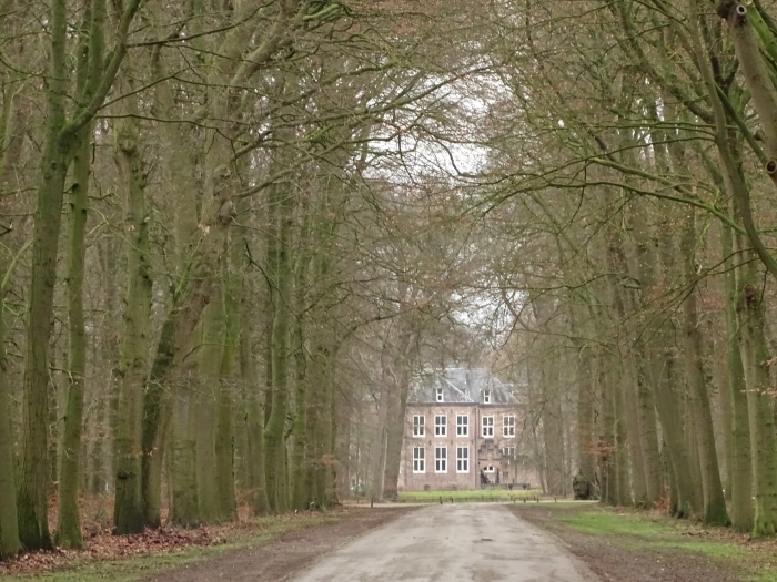 Statige oprijlaan naar het kasteel
