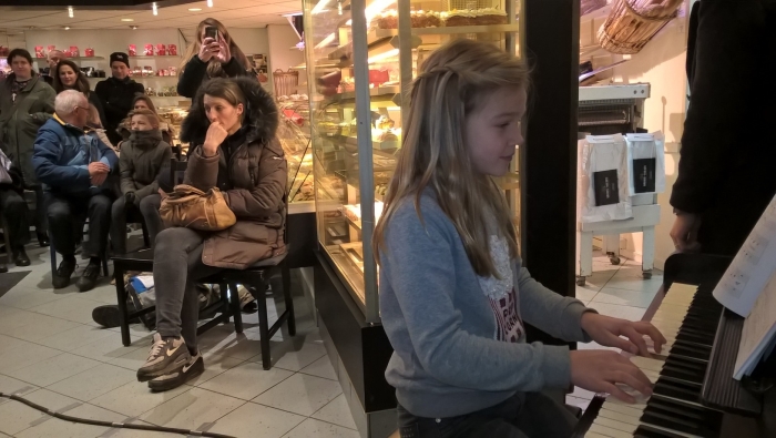 Muziek bij de bakker