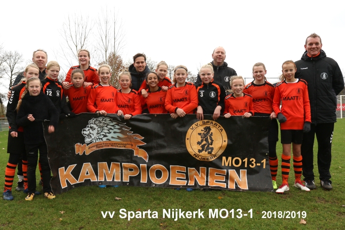 Sparta Nijkerk MO13-1 kampioen